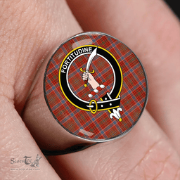 Scottish MacRae The Prince's Own #2 Ancient Clan Tartan Ring - Crest Classic Scottish Plaid Tartan Plaid