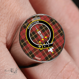Scottish MacAlister of Skye Weathered Clan Tartan Ring - Crest Classic Scottish Plaid Tartan Plaid