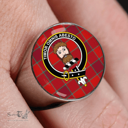 Scottish MacNab (Wilsons) 'Real MacNab' Modern Clan Tartan Ring - Crest Classic Scottish Plaid Tartan Plaid