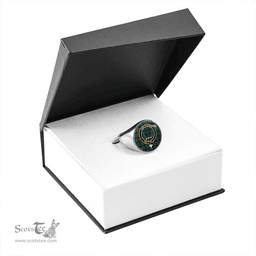 Scottish MacArthur of Milton Modern Clan Tartan Ring - Crest Classic Scottish Plaid Tartan Plaid