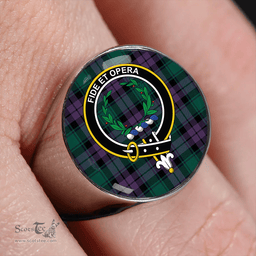 Scottish MacArthur of Milton Modern Clan Tartan Ring - Crest Classic Scottish Plaid Tartan Plaid