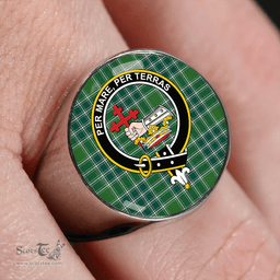 Scottish MacDonald Lord of the Isles; Hunting Ancient Clan Tartan Ring - Crest Classic Scottish Plaid Tartan Plaid