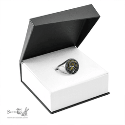 Scottish Graham of Montrose Modern Clan Tartan Ring - Crest Classic Scottish Plaid Tartan Plaid