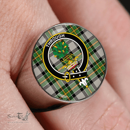 Scottish Hamilton of Brandon Ancient Clan Tartan Ring - Crest Classic Scottish Plaid Tartan Plaid