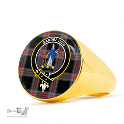 Scottish Montgomery Colin Modern Clan Tartan Ring - Crest Classic Scottish Plaid Tartan Plaid