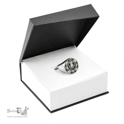 Scottish Lamont Dress Weathered Clan Tartan Ring - Crest Classic Scottish Plaid Tartan Plaid