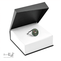Scottish MacDonald Lord of the Isles; Hunting Modern Clan Tartan Ring - Crest Classic Scottish Plaid Tartan Plaid