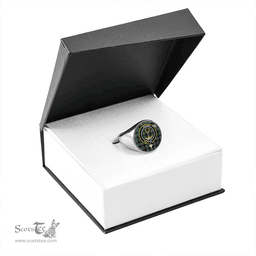 Scottish Huntly Gordon Gathering 2000 Modern Clan Tartan Ring - Crest Classic Scottish Plaid Tartan Plaid