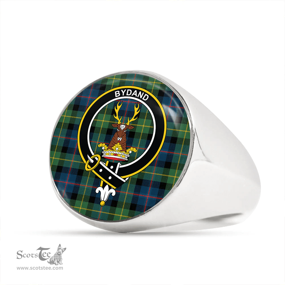 Scottish Huntly Gordon Gathering 2000 Modern Clan Tartan Ring - Crest Classic Scottish Plaid Tartan Plaid