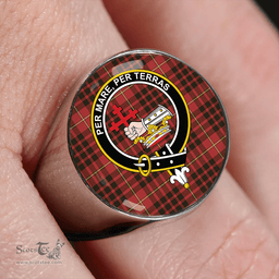 Scottish MacDonald of Ardnamurchan (Donald of Ardnamurchan) Weathered Clan Tartan Ring - Crest Classic Scottish Plaid Tartan Plaid