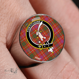 Scottish MacRae of Inverinate Ancient Clan Tartan Ring - Crest Classic Scottish Plaid Tartan Plaid