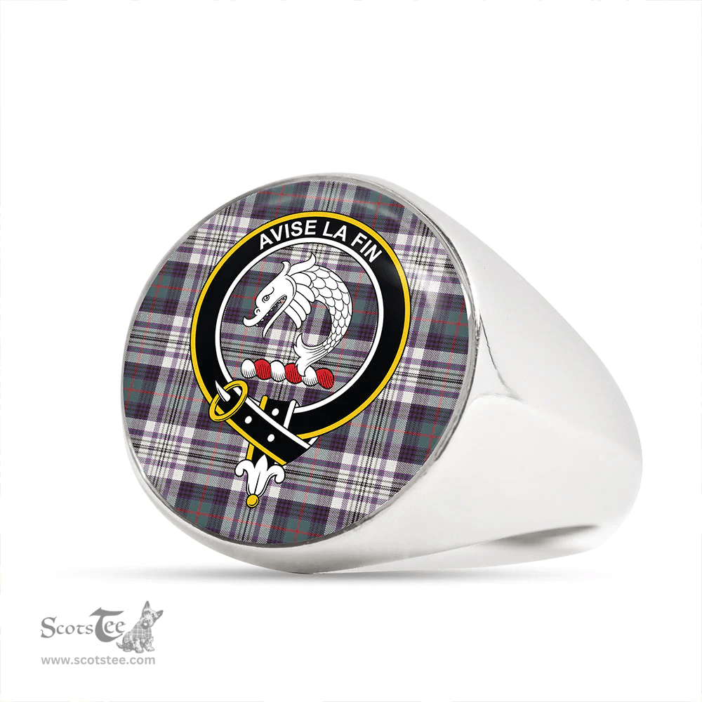 Scottish Kennedy Dress Weathered Clan Tartan Ring - Crest Classic Scottish Plaid Tartan Plaid