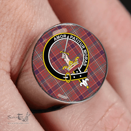 Scottish Lumsden Waistcoat Weathered Clan Tartan Ring - Crest Classic Scottish Plaid Tartan Plaid