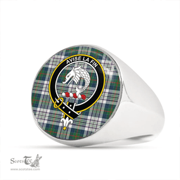 Scottish Kennedy Dress Ancient Clan Tartan Ring - Crest Classic Scottish Plaid Tartan Plaid
