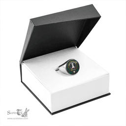 Scottish MacLean of Duart Hunting (Vestiarium Scoticum) Modern Clan Tartan Ring - Crest Classic Scottish Plaid Tartan Plaid