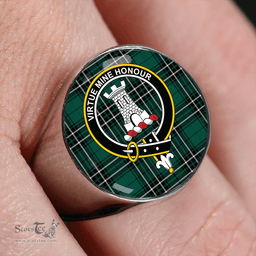 Scottish MacLean of Duart Hunting (Vestiarium Scoticum) Modern Clan Tartan Ring - Crest Classic Scottish Plaid Tartan Plaid