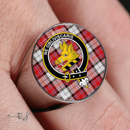 Scottish MacKellar Dress Red #2 Modern Clan Tartan Ring - Crest Classic Scottish Plaid Tartan Plaid