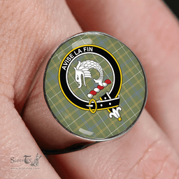 Scottish Kennedy Irish Weathered Clan Tartan Ring - Crest Classic Scottish Plaid Tartan Plaid