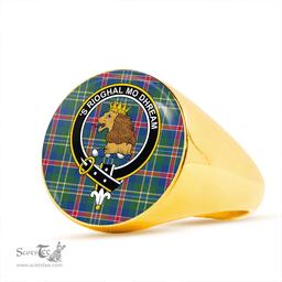 Scottish Mary, Queen of Scots Modern Clan Tartan Ring - Crest Classic Scottish Plaid Tartan Plaid