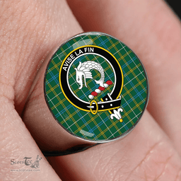Scottish Kennedy Irish Modern Clan Tartan Ring - Crest Classic Scottish Plaid Tartan Plaid