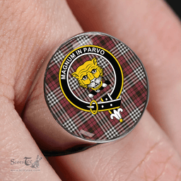 Scottish Little of Morton Rigg Weathered Clan Tartan Ring - Crest Classic Scottish Plaid Tartan Plaid