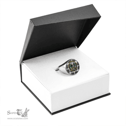 Scottish MacLaren Dress #2 Weathered Clan Tartan Ring - Crest Classic Scottish Plaid Tartan Plaid