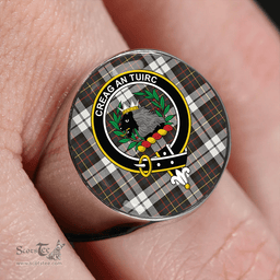 Scottish MacLaren Dress #2 Weathered Clan Tartan Ring - Crest Classic Scottish Plaid Tartan Plaid