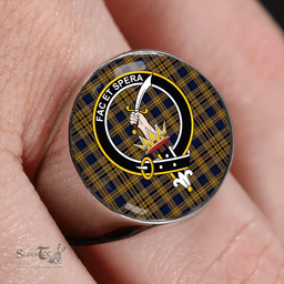 Scottish Matheson Blue; Hunting Modern Clan Tartan Ring - Crest Classic Scottish Plaid Tartan Plaid