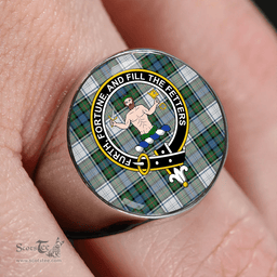 Scottish Murray of Atholl Dress (Murray Dress) Ancient Clan Tartan Ring - Crest Classic Scottish Plaid Tartan Plaid