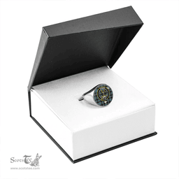 Scottish Huntly Gordon Gathering 2000 Ancient Clan Tartan Ring - Crest Classic Scottish Plaid Tartan Plaid