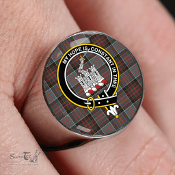Scottish MacDonald of Clanranald #3 (Donald of Clanranald; #3) Weathered Clan Tartan Ring - Crest Classic Scottish Plaid Tartan Plaid