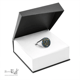 Scottish MacLaren of Broich Ancient Clan Tartan Ring - Crest Classic Scottish Plaid Tartan Plaid