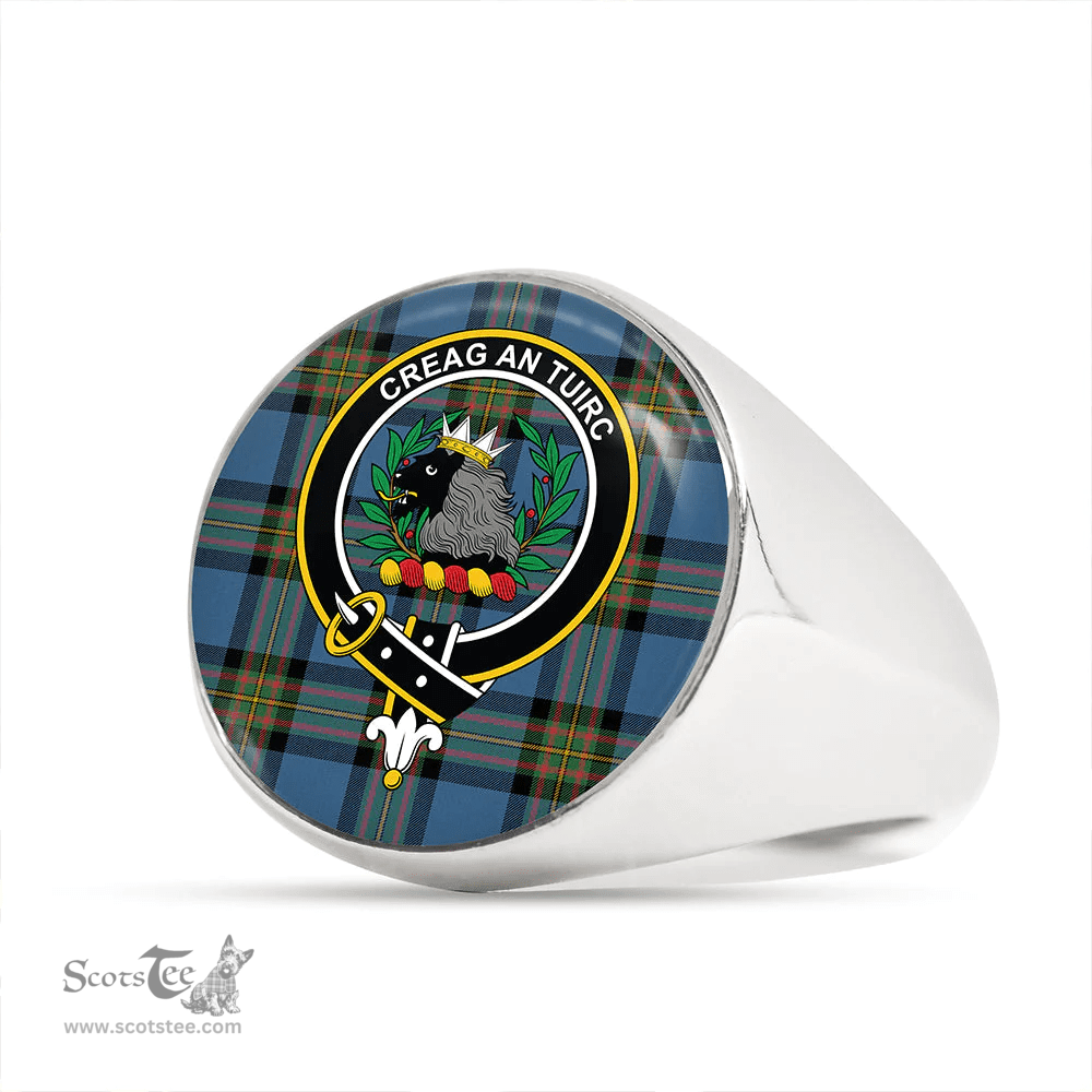 Scottish MacLaren of Broich Ancient Clan Tartan Ring - Crest Classic Scottish Plaid Tartan Plaid