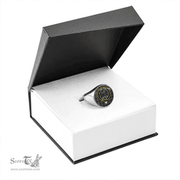 Scottish MacFie Hunting (MacPhee Hunting) Modern Clan Tartan Ring - Crest Classic Scottish Plaid Tartan Plaid