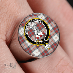 Scottish MacLean Dress (Lumsden) Weathered Clan Tartan Ring - Crest Classic Scottish Plaid Tartan Plaid