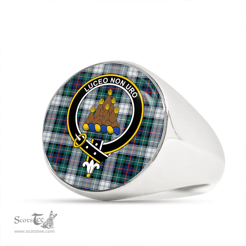 Scottish MacKenzie Dress Modern Clan Tartan Ring - Crest Classic Scottish Plaid Tartan Plaid