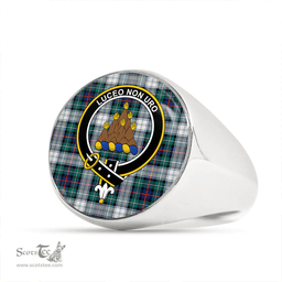Scottish MacKenzie Dress Modern Clan Tartan Ring - Crest Classic Scottish Plaid Tartan Plaid