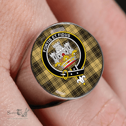 Scottish MacLachlan Chief's Dress Weathered Clan Tartan Ring - Crest Classic Scottish Plaid Tartan Plaid