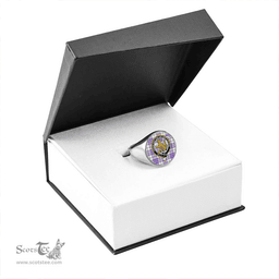 Scottish MacPherson Dress Purple Modern Clan Tartan Ring - Crest Classic Scottish Plaid Tartan Plaid