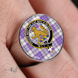 Scottish MacPherson Dress Purple Modern Clan Tartan Ring - Crest Classic Scottish Plaid Tartan Plaid