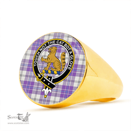 Scottish MacPherson Dress Purple Modern Clan Tartan Ring - Crest Classic Scottish Plaid Tartan Plaid