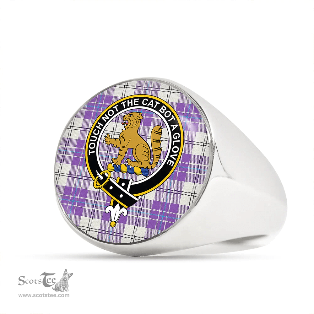 Scottish MacPherson Dress Purple Modern Clan Tartan Ring - Crest Classic Scottish Plaid Tartan Plaid
