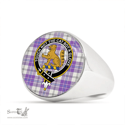 Scottish MacPherson Dress Purple Modern Clan Tartan Ring - Crest Classic Scottish Plaid Tartan Plaid