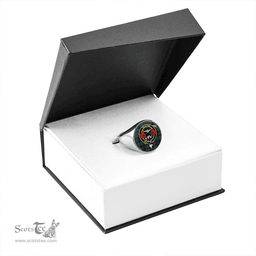 Scottish MacLeod of Assynt Modern Clan Tartan Ring - Crest Classic Scottish Plaid Tartan Plaid