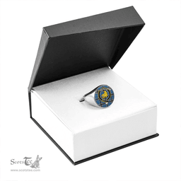 Scottish MacTavish Dress Ancient Clan Tartan Ring - Crest Classic Scottish Plaid Tartan Plaid