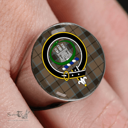 Scottish Innes Hunting Lyon Weathered Clan Tartan Ring - Crest Classic Scottish Plaid Tartan Plaid