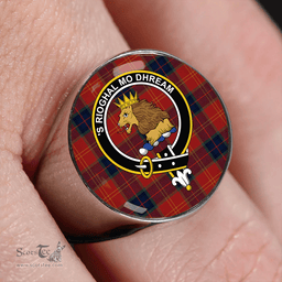 Scottish MacEdward (MacGregor Hastie) Modern Clan Tartan Ring - Crest Classic Scottish Plaid Tartan Plaid