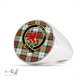 Scottish MacDuff Dress Ancient Clan Tartan Ring - Crest Classic Scottish Plaid Tartan Plaid