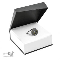 Scottish Matheson Hunting Weathered Clan Tartan Ring - Crest Classic Scottish Plaid Tartan Plaid