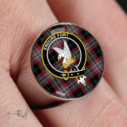 Scottish Lindsay Hunting Modern Clan Tartan Ring - Crest Classic Scottish Plaid Tartan Plaid